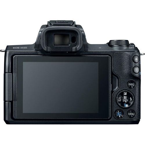 캐논 Canon EOS M50 Mirrorless Digital 4K Vlogging Camera with Dual Pixel CMOS Autofocus, DIGIC 8 Image Processor, Built-in Wi-Fi, NFC and Bluetooth technology, Body, Black