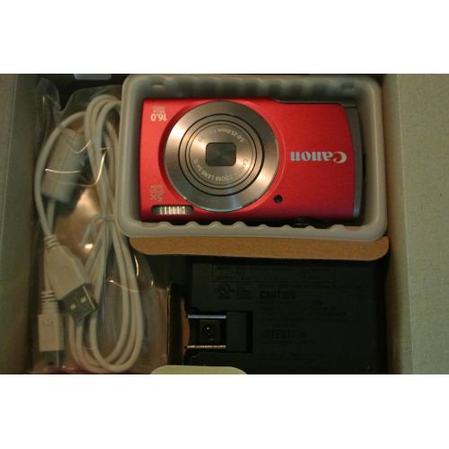 캐논 Canon PowerShot A3500 IS 16MP Digital Camera with 5x Optical Image Stabilized Zoom, 3.0-Inch LCD (Red)