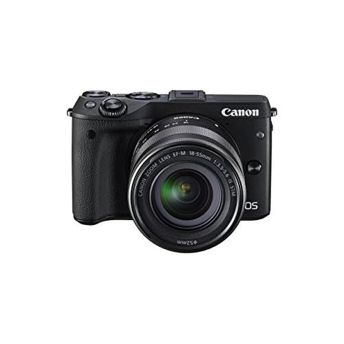 캐논 Canon EOS M3 Mirrorless Camera Kit with EF-M 18-55mm Image Stabilization (IS) STM Lens - Wi-Fi Enabled (Black)