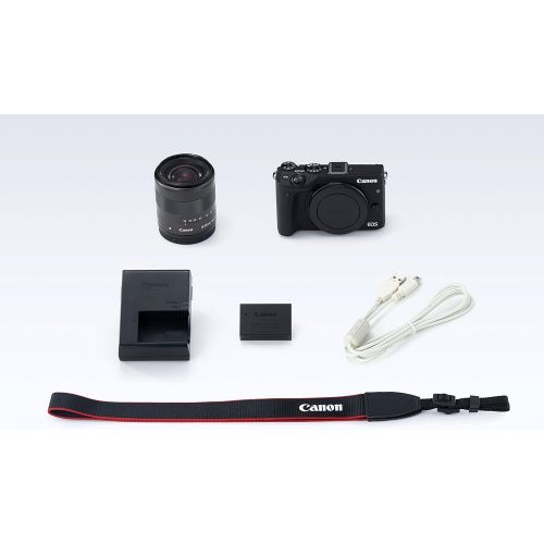 캐논 Canon EOS M3 Mirrorless Camera Kit with EF-M 18-55mm Image Stabilization (IS) STM Lens - Wi-Fi Enabled (Black)