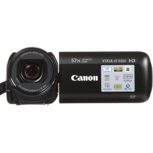 캐논 Canon VIXIA HF R800 Full HD Camcorder with 57x Advanced Zoom, 1080P Video and 3 Touchscreen - Black (US Model)