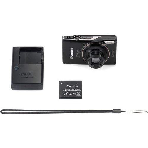 캐논 Canon PowerShot ELPH 360 HS(Black)with 12x Optical Zoom and Built-In Wi-Fi with Deluxe Starter Kit Including 32GB SDHC Flexible Tripod + AC/DC Travel Charger + Extra battery + Prot