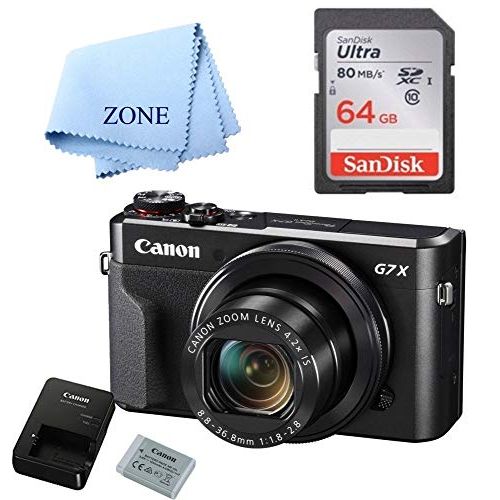 캐논 Canon G7X Mark II Digital Camera - Wi-Fi & NFC Enabled (Black) with Free 64GB SDHC Card