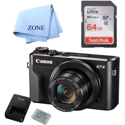 캐논 Canon G7X Mark II Digital Camera - Wi-Fi & NFC Enabled (Black) with Free 64GB SDHC Card