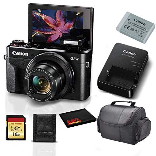 캐논 Canon PowerShot G7 X Mark II Digital Camera 1066C001 (International Model) Bundle with 8GB SDHC Class 10 Memory Card + More