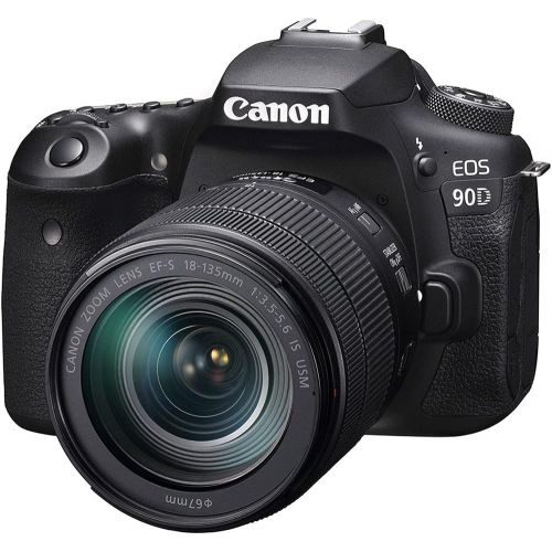 캐논 Canon EOS 90D DSLR Camera with 18-135mm Lens with Padded Case, Memory Card, and More - Starter Bundle Set -(International Model)