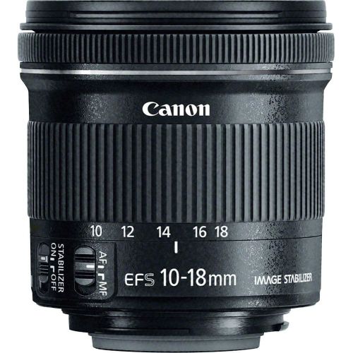 캐논 Canon EF-S 10-18mm f/4.5-5.6 IS STM Lens + Deluxe Accessory Bundle