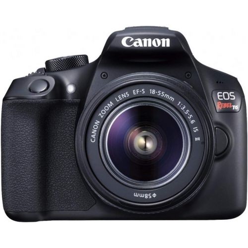 캐논 Canon EOS Rebel T6 Digital Camera: 18 Megapixel 1080p HD Video DSLR Bundle with 18-55mm &75-300mm Lenses 32GB (2 x 16GBSD Card) Flash Filter Kit & Bag - Professional Vlogging Sport