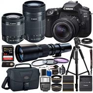 Canon EOS 80D DSLR Camera with 18-135mm Lens Accessory Bundle w/Cleaning Kit
