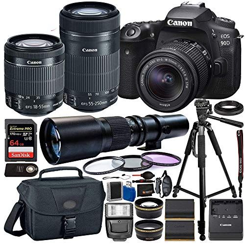 캐논 Canon EOS 80D DSLR Camera with 18-135mm Lens Accessory Bundle w/Cleaning Kit