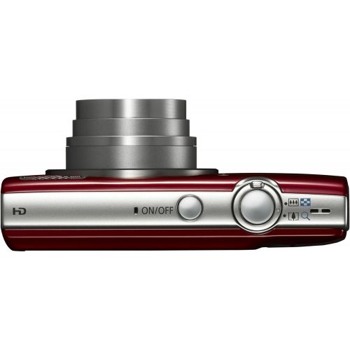 캐논 Canon PowerShot ELPH 180 Digital Camera w/Image Stabilization and Smart AUTO Mode (Red)