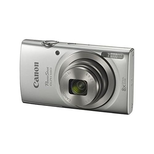 캐논 Canon PowerShot ELPH 180 Digital Camera w/ Image Stabilization and Smart AUTO Mode (Silver), 0.90in. x 3.70in. x 2.10in. - 1093C001