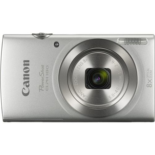 캐논 Canon PowerShot ELPH 180 Digital Camera w/ Image Stabilization and Smart AUTO Mode (Silver), 0.90in. x 3.70in. x 2.10in. - 1093C001