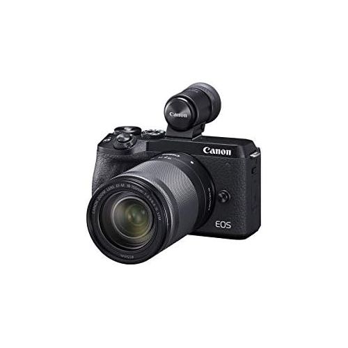 캐논 Canon EOS M6 Mark II Mirrorless Digital Compact Camera + EF-M 18-150mm f/3.4-6.3 IS STM + EVF Kit, Black