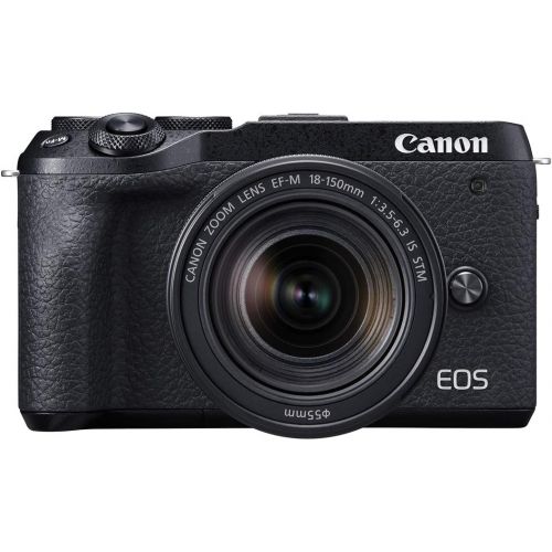캐논 Canon EOS M6 Mark II Mirrorless Digital Compact Camera + EF-M 18-150mm f/3.4-6.3 IS STM + EVF Kit, Black