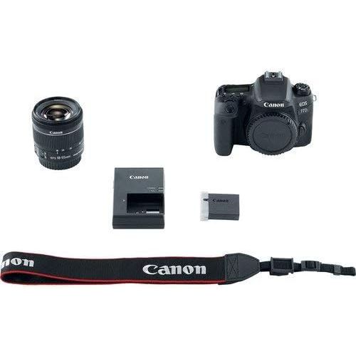 캐논 Canon EOS 77D DSLR Camera with 18-55mm Lens (International Model) (1892C016) - Starter Bundle