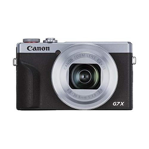 캐논 Canon PowerShot G7X Mark III Digital 4K Video Vlogging Camera with Wi-Fi, NFC and 3.0-inch TouchTilt LCD, Silver