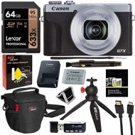 Canon PowerShot G7 X Mark III 20.1MP 4K Digital Camera (Silver) with 4.2X Optical Zoom Lens 24-100mm f/1.8-2.8 Silver 3638C001 with 64GB Memory, Tripod, Camera Bag, HDMI Cable, Cle