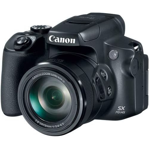 캐논 Canon PowerShot SX70 HS 4K Camera with Video-Ready Lexar U3 Memory Card, Monopod, Tripod, Camera Case and Accessory Bundle