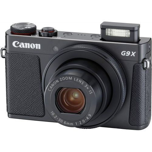 캐논 Canon PowerShot G9 X Mark II Compact Digital Camera w/ 1 Inch Sensor and 3inch LCD - Wi-Fi, NFC, Bluetooth Enabled (Black), 6.30in. x 5.70in. x 2.50in.