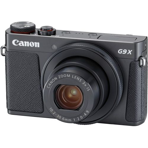 캐논 Canon PowerShot G9 X Mark II Compact Digital Camera w/ 1 Inch Sensor and 3inch LCD - Wi-Fi, NFC, Bluetooth Enabled (Black), 6.30in. x 5.70in. x 2.50in.