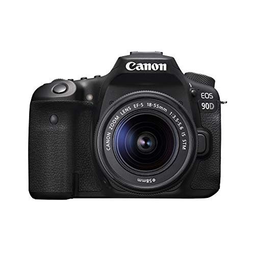 캐논 Canon EOS 90D Digital SLR Camera with EF-S 18-55 is STM Lens, Black