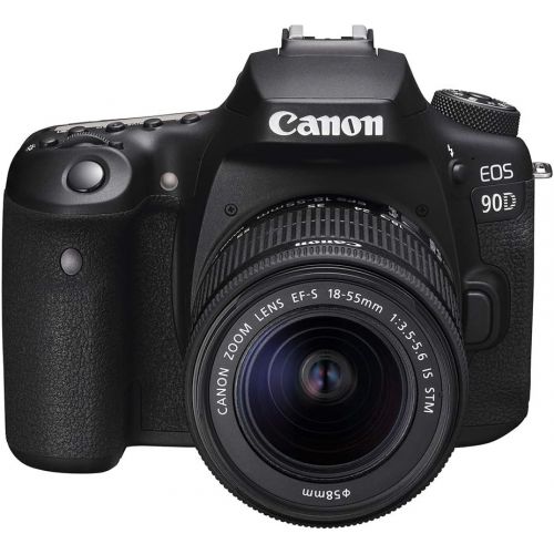 캐논 Canon EOS 90D Digital SLR Camera with EF-S 18-55 is STM Lens, Black