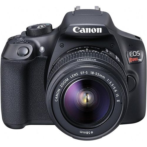 캐논 Canon EOS Rebel T6 Digital SLR Camera Kit with EF-S 18-55mm f/3.5-5.6 is II Lens, Built-in WiFi and NFC - Black (US Model)