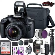 Canon EOS 4000D DSLR Camera and EF-S 18-55 mm f/3.5-5.6 is III Lens (International Version) (No Warranty) + 32GB Memory Card + Camera Bag + MiniTripod