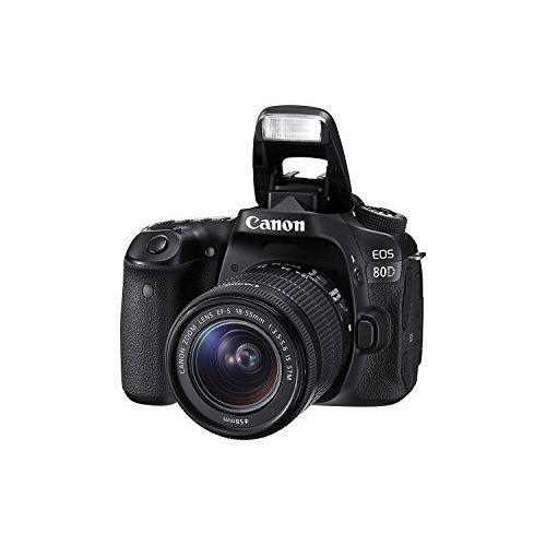 캐논 Canon EOS 80D Digital SLR Kit with EF-S 18-55mm f/3.5-5.6 is STM Lens (US Model, Black)