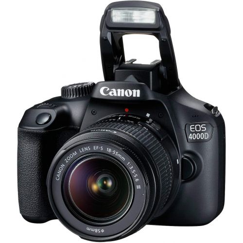 캐논 Canon EOS 4000D DSLR Camera with 18-55mm f/3.5-5.6 III + Professional Accessory Bundle