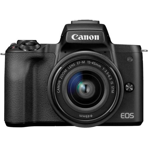 캐논 Canon EOS M50 Mirrorless Vlogging Camera Kit with EF-M 15-45mm lens, Black