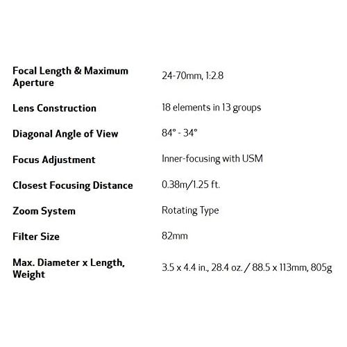 캐논 Canon EF 24-70mm f/2.8L II USM Standard Zoom Lens