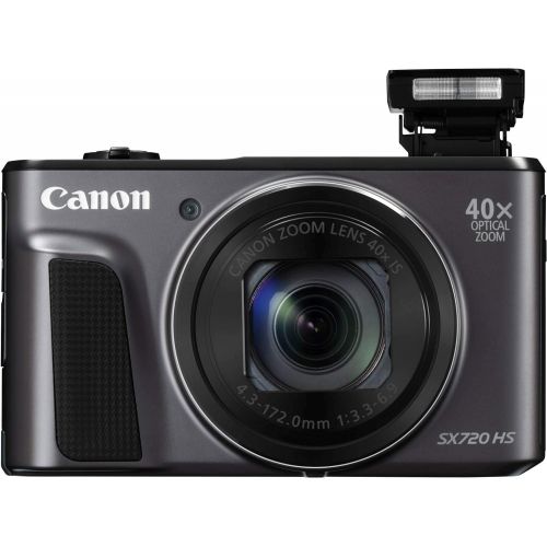 캐논 Canon PowerShot SX720 HS Digital Camera 1070C001 International Model + 8GB Memory Card + Carrying Case- Bundle