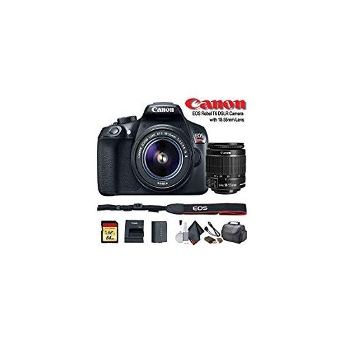 캐논 Canon EOS Rebel T6 DSLR Camera with 18-55mm Lens (1159C003) - Starter Bundle