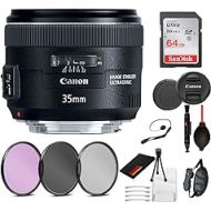 Canon EF 35mm f/2 is USM Lens (5178B002) Essential Bundle Kit for Canon EOS - International Model No Warranty