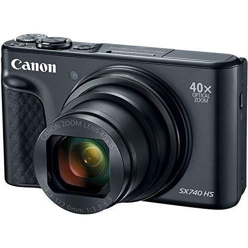 캐논 Canon PowerShot SX740 HS Digital Camera (Black) Complete Bundle - International Model