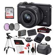 Canon EOS M200 Mirrorless Digital Camera with 15-45mm Lens (Black) Essential Bundle: 3pc Filter Kit + More