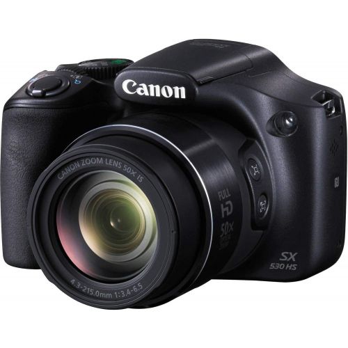 캐논 Canon PowerShot SX530 HS Digital Camera 50X Optical Zoom Bundle with 64GB Memory Card
