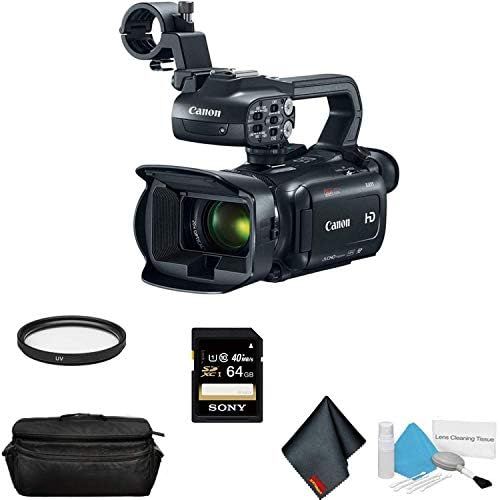 캐논 Canon XA11 Compact Full HD Camcorder with HDMI and Composite Output Bundle with 128GB Memory Card + Spare Battery + LCD