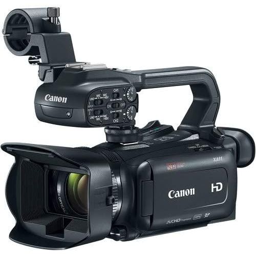 캐논 Canon XA11 Compact Full HD Camcorder with HDMI and Composite Output Bundle with 128GB Memory Card + Spare Battery + LCD