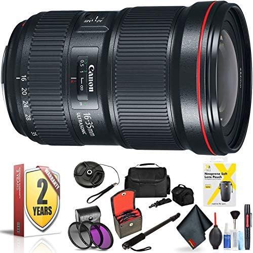 캐논 Canon EF 16-35mm F/2.8L Iii USM Lens for Canon 6D, 5D Mark IV, 5D Mark III, 5D Mark II, 6D Mark II, 5Dsr, 5Ds, 1Dx, 1Dx Mark II + Accessories (International Model)