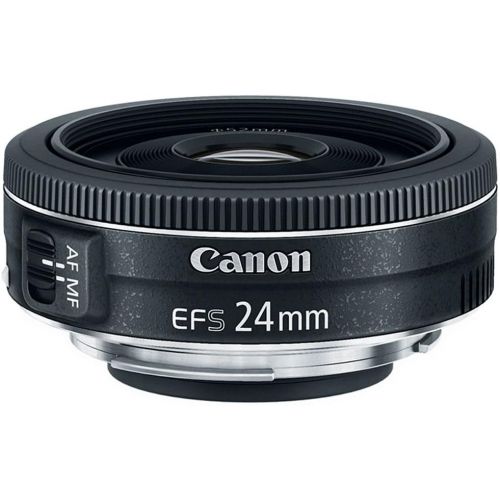 캐논 Canon EF-S 24mm f/2.8 STM Lens (9522B002) Lens with Bundle Package Kit Includes 3pc Filter Kit (UV, CPL, FLD) + Lens Pouch + More