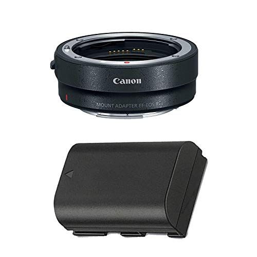 캐논 Canon Mount Adapter EF-EOS R with Replacement LP-E6N Lithium-ion Battery Pack for Canon EOS R Mirrorless DSLR Camera