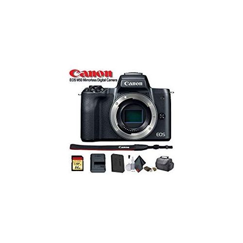 캐논 Canon EOS M50 Mirrorless Digital Camera (International Model) (2680C001) - Starter Bundle