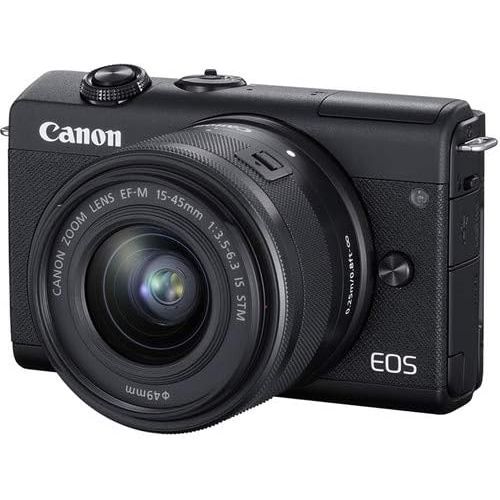 캐논 Canon EOS M200 Mirrorless Digital Camera with 15-45mm Lens (Black) Advanced Bundle: SanDisk 32GB SD Card + More