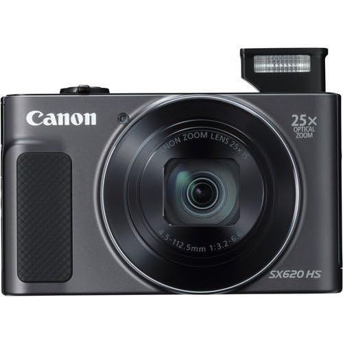 캐논 Canon PowerShot SX620 HS Digital Camera (Black) Bundle with Carrying Case and More -International Version