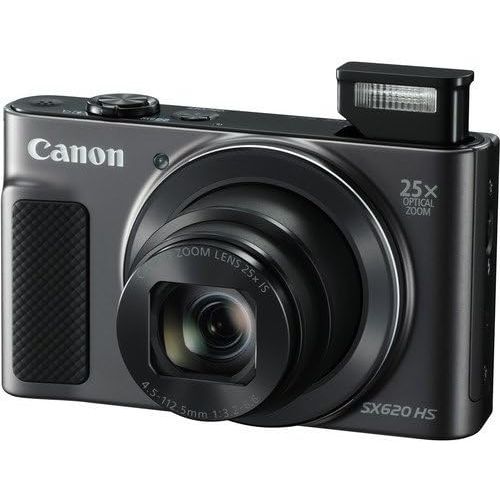 캐논 Canon PowerShot SX620 HS Digital Camera (Black) Bundle with Carrying Case and More -International Version