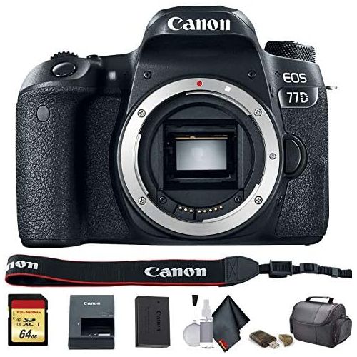 캐논 Canon EOS 77D DSLR Camera (International Model) (1892C001) - Starter Bundle