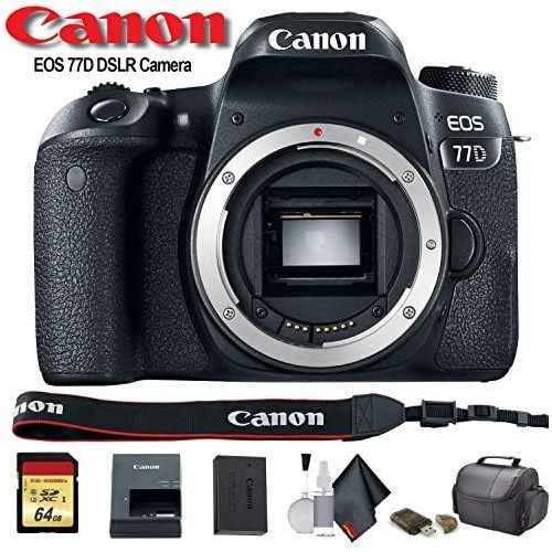 캐논 Canon EOS 77D DSLR Camera (International Model) (1892C001) - Starter Bundle